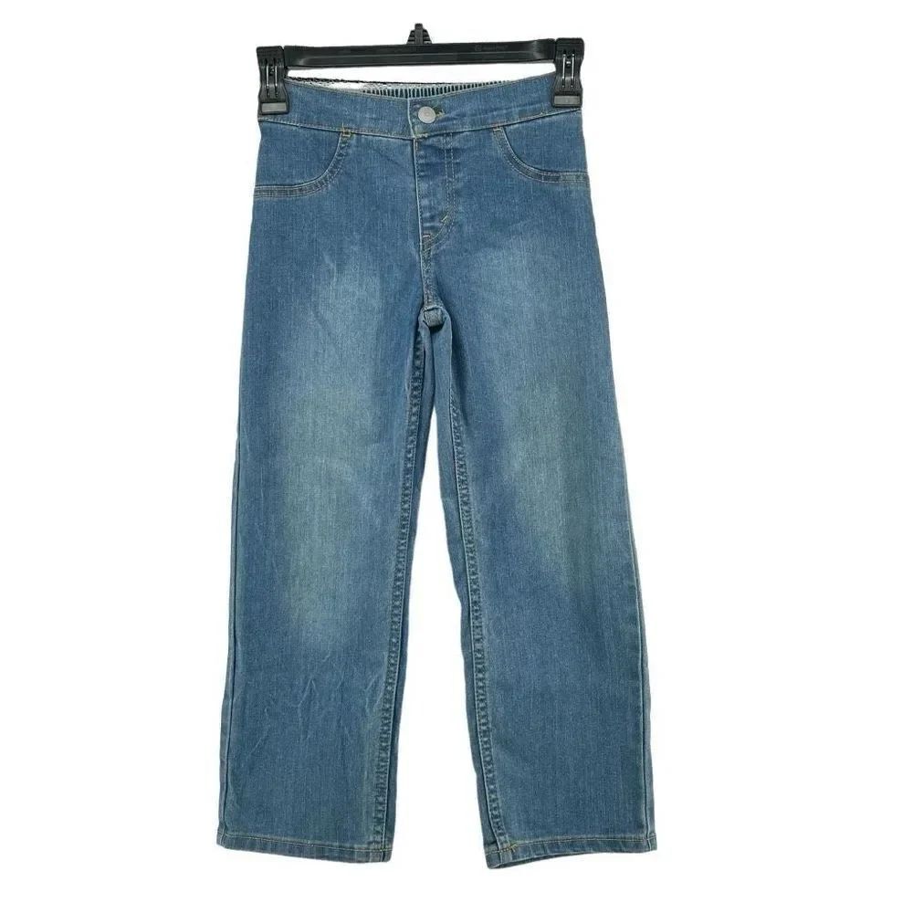 Levi’s Girl’s Medium Wash Pull-On Straight Leg Denim Jean Pants Size 7